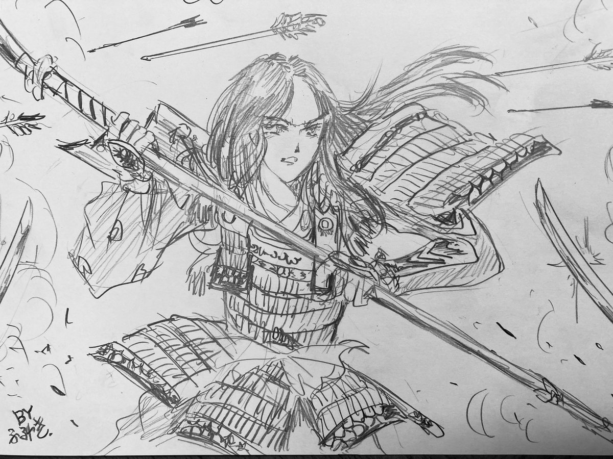 先ほど昨日のツイートに秋元才加さんから、いいねいただきました!
本当に感激です、ありがとうございます‼︎
日曜日の大河は合戦回に違いないと思うので、戦場で薙刀をふるう巴御前を鉛筆画ですが描いてみました。
今から放送にワクワクしています。
#鎌倉殿の13人 https://t.co/uP2WaQvvmL 