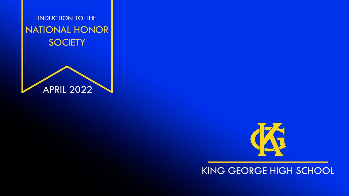 KGHS National Honor Society Induction Ceremony - Livestream today April 21, 2022 at approx 10:15 AM - 11 AM view at youtu.be/Y-LkUD6IVPA