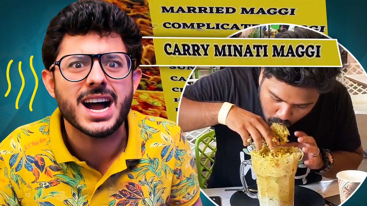 CarryMinati's tweet photo. NEW ROAST VIDEO OUT!! 
INDIAN FOOD MAGIC 
https://t.co/ziN6BTnTNX
AGAR PASAND AAYI TOH SHARE KARDENA <3 https://t.co/rfyd9tts0Z