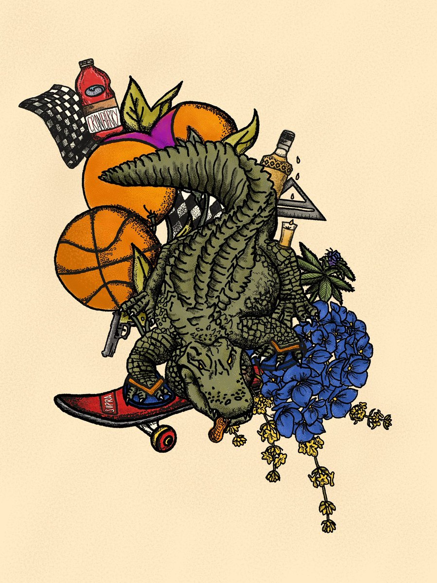 Beginning of a commemorative drawing for my Dad who passed away on April 2nd. He was a mixed bag of a person, but he has left a huge void with his passing. Haven’t touched procreate in years but it felt like time. #procreate #gogators