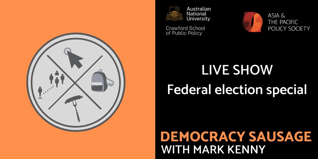 Hot off the BBQ is the 200th episode of #DemocracySausage, recorded live at @ouranu. 
 
<a href="/yasmin_poole/">Yasmin Poole</a>, <a href="/rosssolly/">ross solly</a>, <a href="/MarijaTaflaga/">Marija Taflaga</a> &amp; <a href="/markgkenny/">Mark Kenny @markgkenny.bsky.social</a> unpack the first week and a half of the election campaign and what it means for Australia.  
 
🎧  bit.ly/3K3eXLF