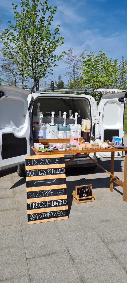 GreenPearEco's tweet photo. We're set up and ready at @grantapark โ๏ธ
Come and get your refills until 1pm!
#mobilerefills #grantapark #reducingplastic https://t.co/9GZb6C0dcz