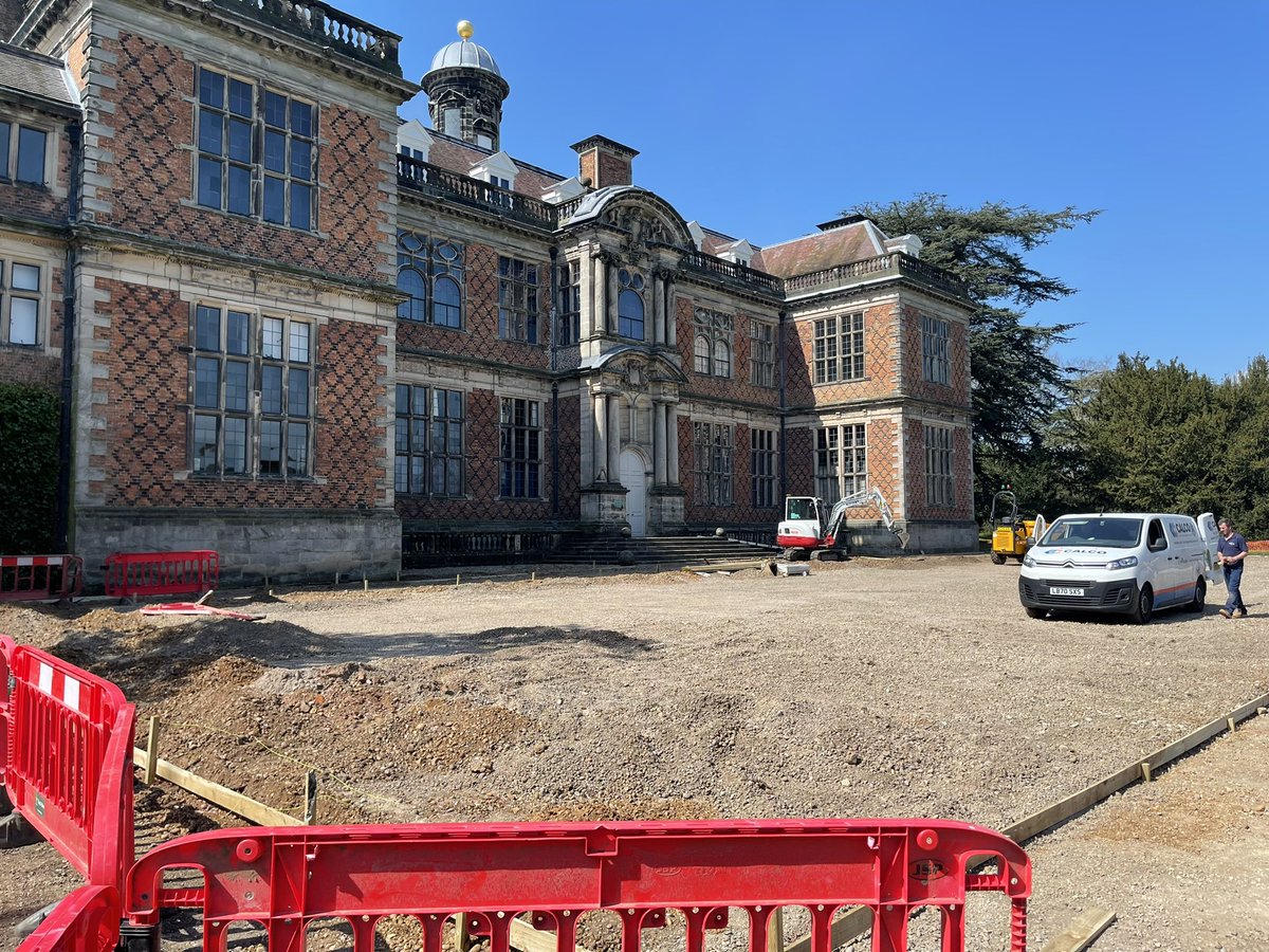 Glorious day down in Derbyshire on our latest resin project for #NationalTrust  #SudburyHall