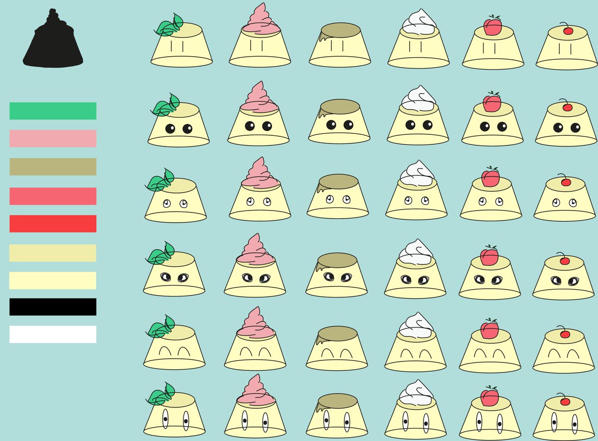 Game0Quest's tweet image. Let's color the desserts!