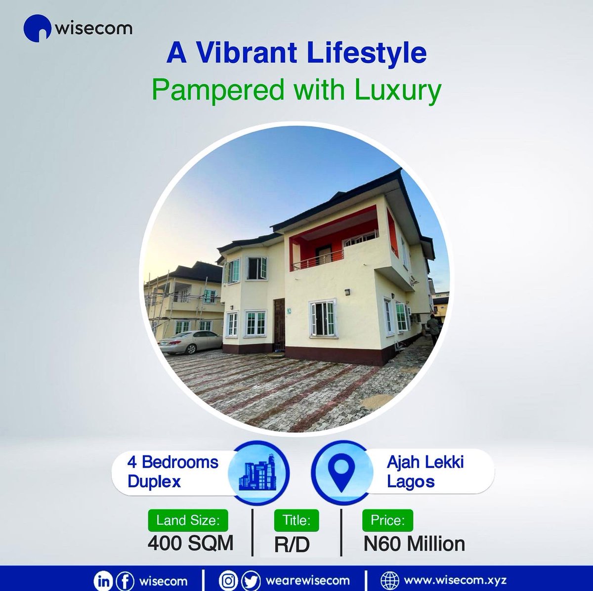 WeAreWisecom's tweet photo. #ekoatlanticcity #bananaislandlagos #ikoyilagos #lekkilagosnigeria #ikeja #victoriaislandlagos #ajahlagos #mainlandproperties #islandproperty #ikoyi #lekki #lekkigardenphase5 #ajah #lagosbusinessschool #lekkigardensestate #lekkigardens https://t.co/TKfrMEBwie