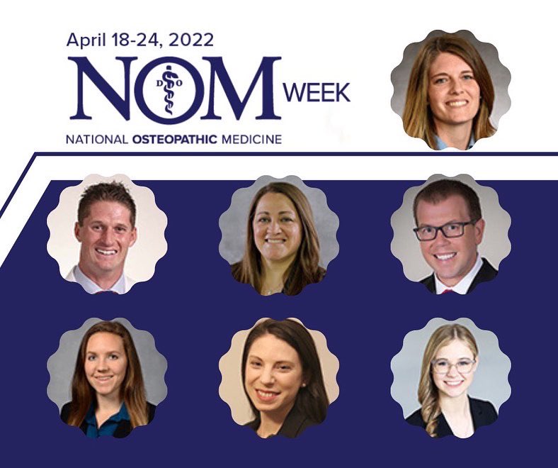It’s National Osteopathic Medicine Week and we wanted to take this time to recognize our 7 DO residents! #ThankaDO #NOMWeek.

Hillary Morrison, DO
Chance Smith, DO
Samantha Valentine, DO
Owen Beverlin, DO
Megan Bruinius, DO
Gabrielle Rico, DO
Kristina Fraser, DO