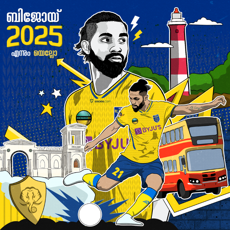 KeralaBlasters's tweet photo. 𝗣𝗔𝗚𝗜𝗡𝗚 𝗬𝗘𝗟𝗟𝗢𝗪 𝗔𝗥𝗠𝗬 📢

Our new number 2️⃣1️⃣ is 𝘩𝘦𝘳𝘦 𝘵𝘰 𝘴𝘵𝘢𝘺. 👊🏽

#Bijoy2025 #YennumYellow #KBFC #കേരളബ്ലാസ്റ്റേഴ്സ്