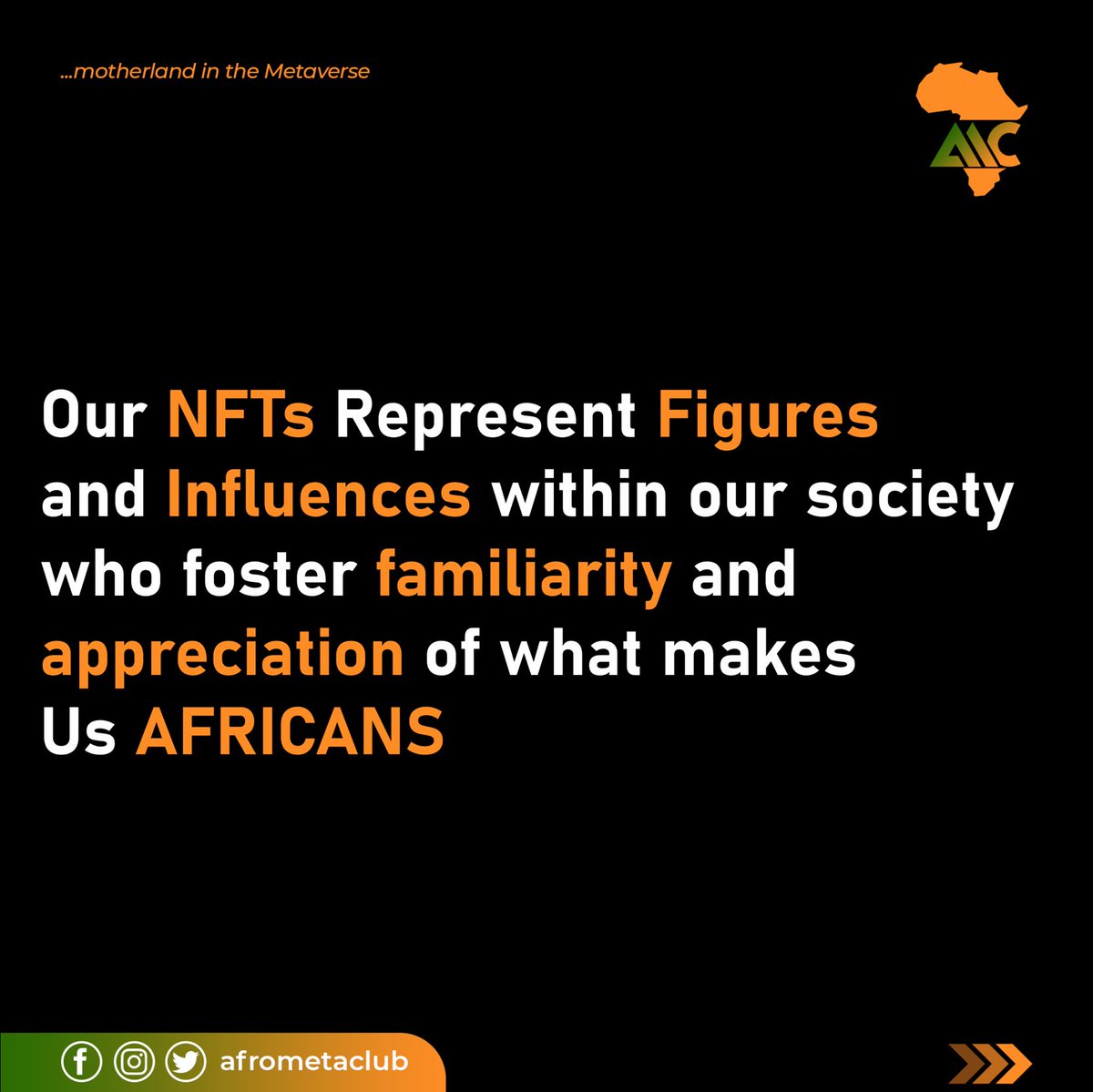 AfroMetaClub's tweet photo. What our NFTs represents #nft #metaverse #afrometaclub https://t.co/eepeCebgx8