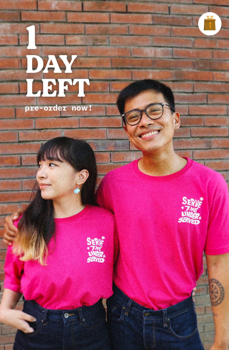 upcm2025's tweet photo. Only one day left to pre-order our #ServeTheUnderserved shirt in #LeadingPink!
The google form closes tomorrow, April 22 (Friday) while the last day of payment is on Saturday, April 23!
Pre-order here: https://t.co/jVpa65Dtg5 https://t.co/cBWMoP2r2g