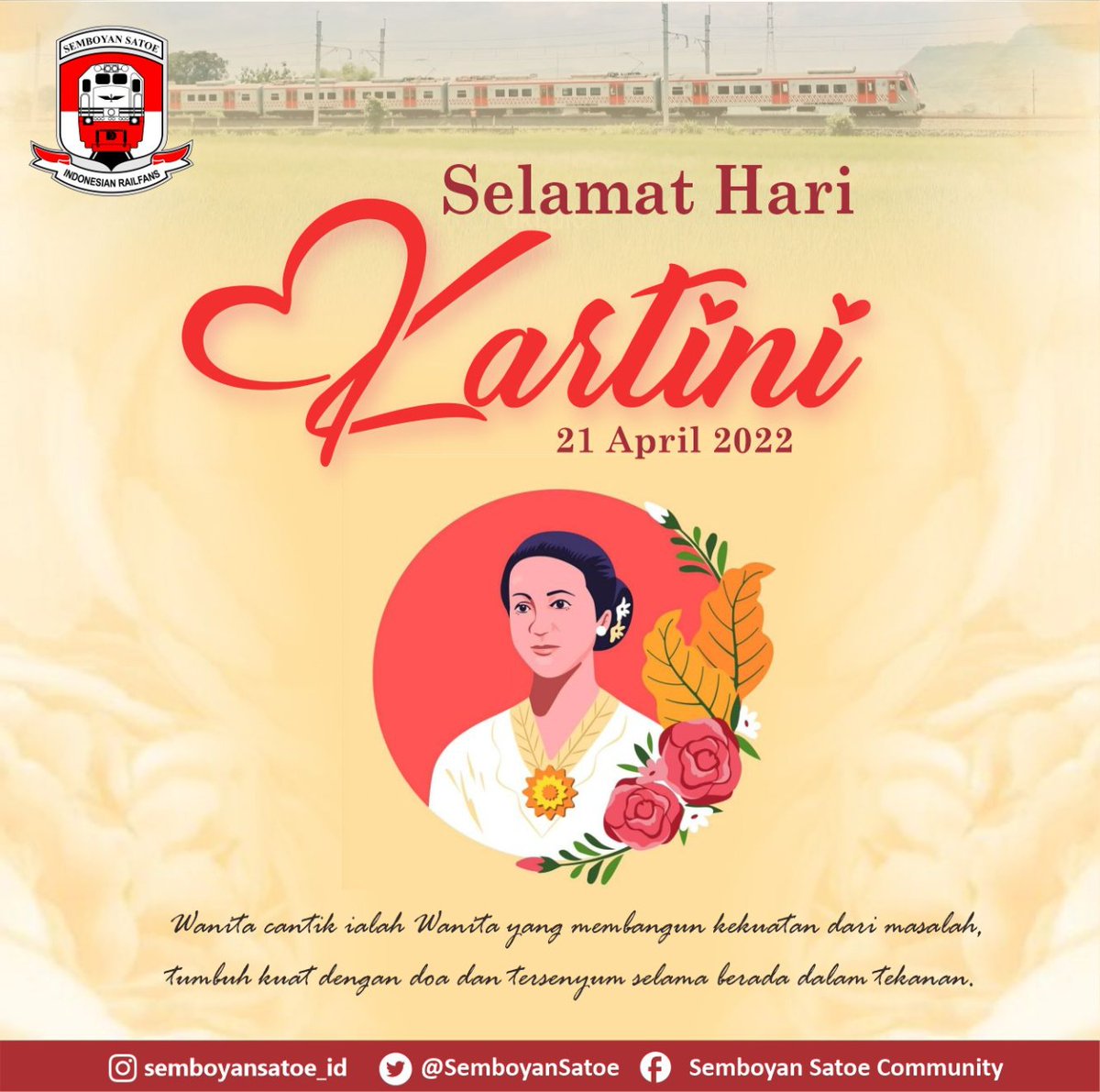 Seperti perjuangan RA Kartini, segala perubahan butuh perjuangan, Tetaplah berjuang demi mewujudkan impianmu, Jangan hiraukan apapun yang menganggumu.

Selamat Hari Kartini 2022