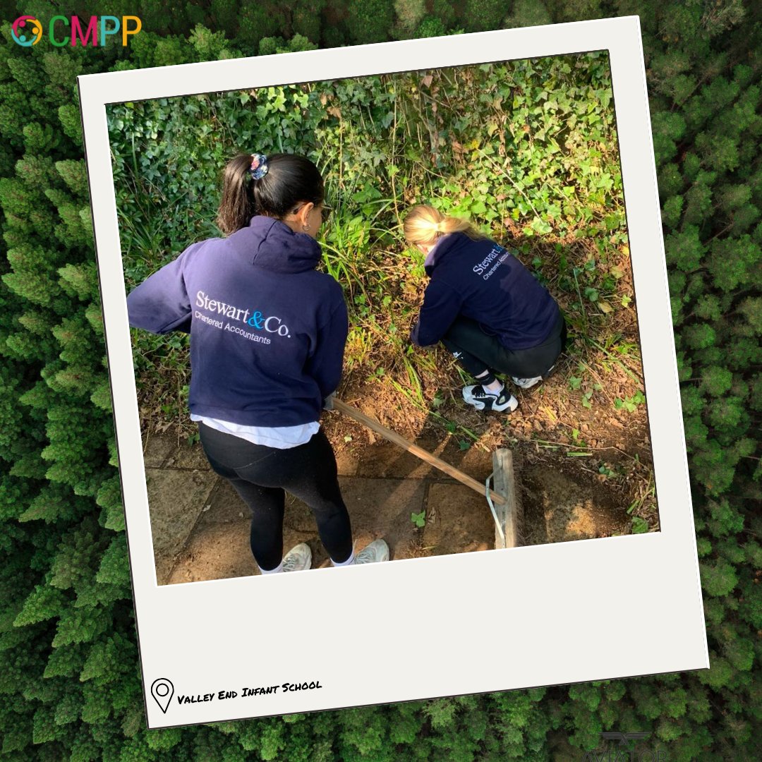 CMPProject1's tweet photo. π What a glorious day for the @stewartandco team as they join us at Valley End School in Chobham to clear the libraryπ garden for the children to use.
.
#volunteeringmatters #corporatevolunteering #wearecmpp https://t.co/zCyh86qlc7
