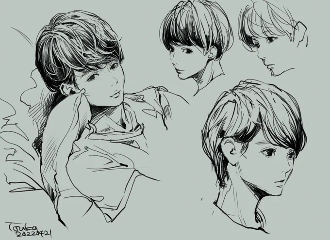 練習。

#イラスト練習 #模写 #ペン画 