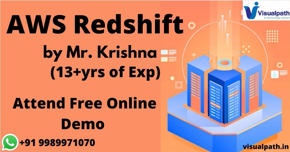 VisualpathM's tweet image. Visualpath offers the best AWS Redshift Online Training course in Hyderabad for last 12+ years.
For more information contact us@+91 9989971070
Visit : visualpath.in/amazon-redshif…
#AmazonRedshiftOnlineTraining #AmazonRedshiftTraining #AmazonRedshiftCertificationOnlineTraining ,