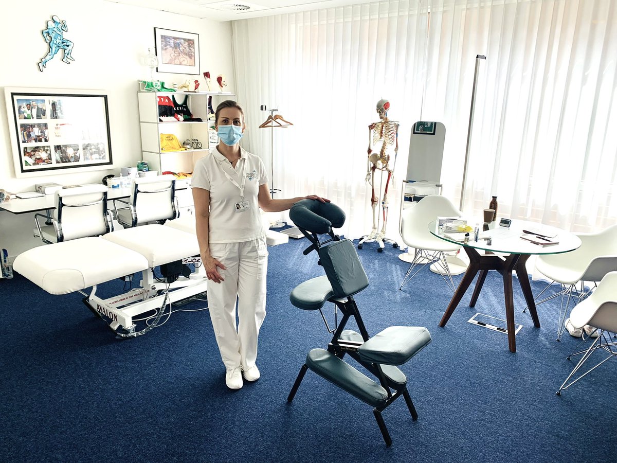 It’s not every day we get to work in a physiotherapist’s treatment room crammed with memorabilia from Olympic champions. 🏅 

#inofficemassage 
#employeewellbeing 
#onsitemassagelondon