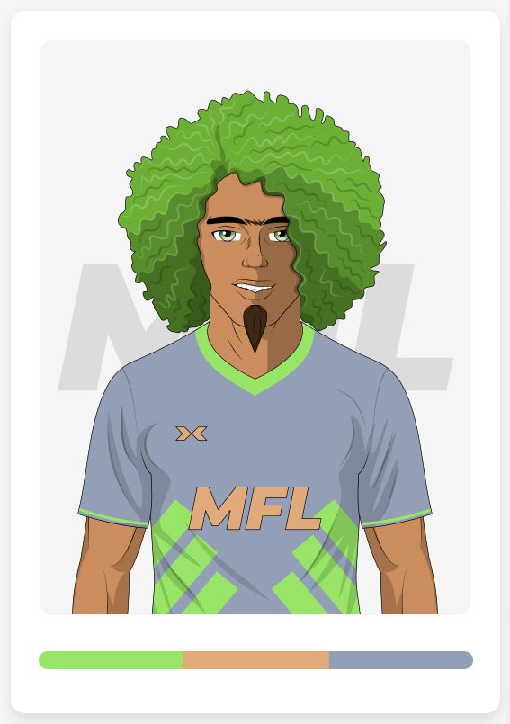 TheBoscoCompany's tweet photo. Let me introduce Arquibaldo Nana do Mercado, nicknamed “Baldo”, A Brazilian born attacking midfielder who can also play as a second striker. Labelled a "bandy-legged genius".
I made him on @playMFL's player creator.Give it a shot!
https://t.co/gkzGWrBccz…
#NFTs
#MFLKitContest https://t.co/FHJ74C9mPC