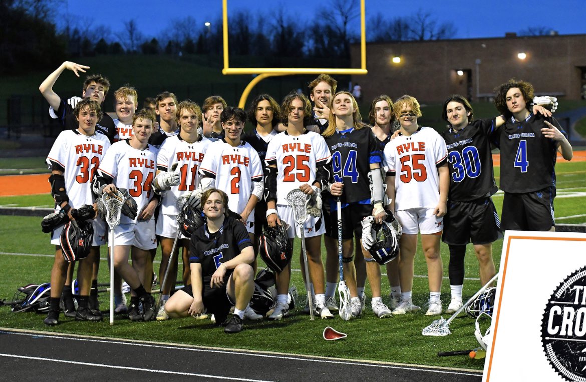 WVHSLacrosse's tweet photo. Following the game last night, we captured this moment. These are (most of) the athletes of Walton-Verona and Ryle that played together as teammates before their schools launched programs this year. All are solid athletes leading the way at each of their schools. https://t.co/RHAEWArEcp