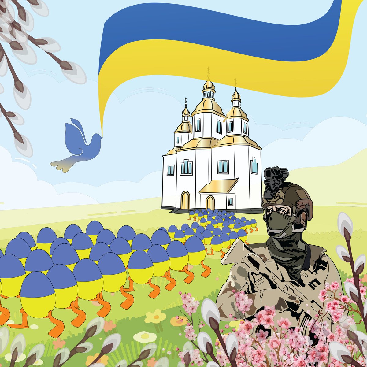 gaidarch's tweet photo. Made an illustration for the Easter. Didn't like it much, but the idea was good #Easter #illustration https://t.co/6GT25YvnYu