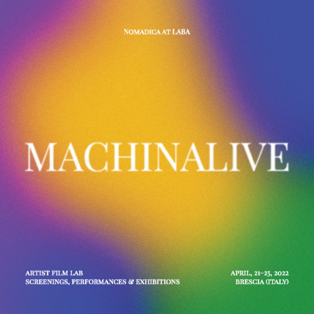 s8cinema's tweet photo. El (S8) VIAJA A @NOMADICA AT LABA (ITALIA) para formar parte de su edición #MACHINALIVE, con el programa 'La mecánica de la luz' presentado por #ElenaDuque y una performance de AA++, colectivo formado por @CebraAdd e @gelocomia codirectores de la Mostra:
https://t.co/eqwE8fljA7 https://t.co/2sRWNcwEGB