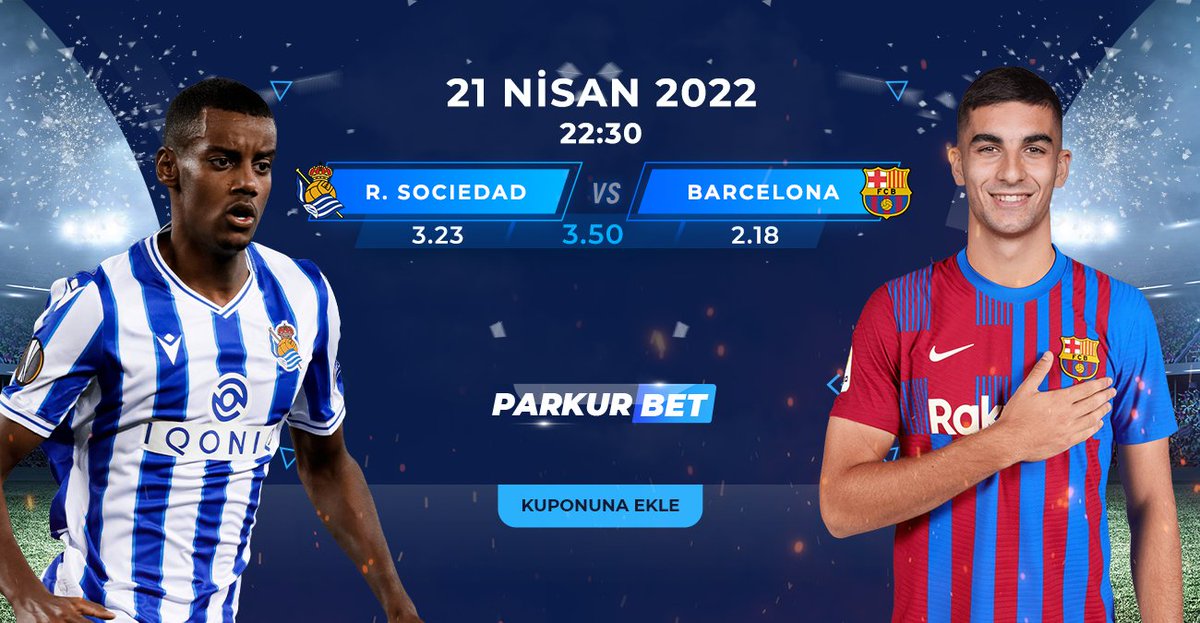 ⚽️Real Sociedad 🆚 Barcelona 

La Liga'da günün maçı nasıl sonuçlanır? Kuponuna ekle!

#Parkurbet ile %25 ÇEVRİMSİZ SPOR BAHSİ BONUSU fırsatını kaçırma!

Giriş🔜parkurbet232.com