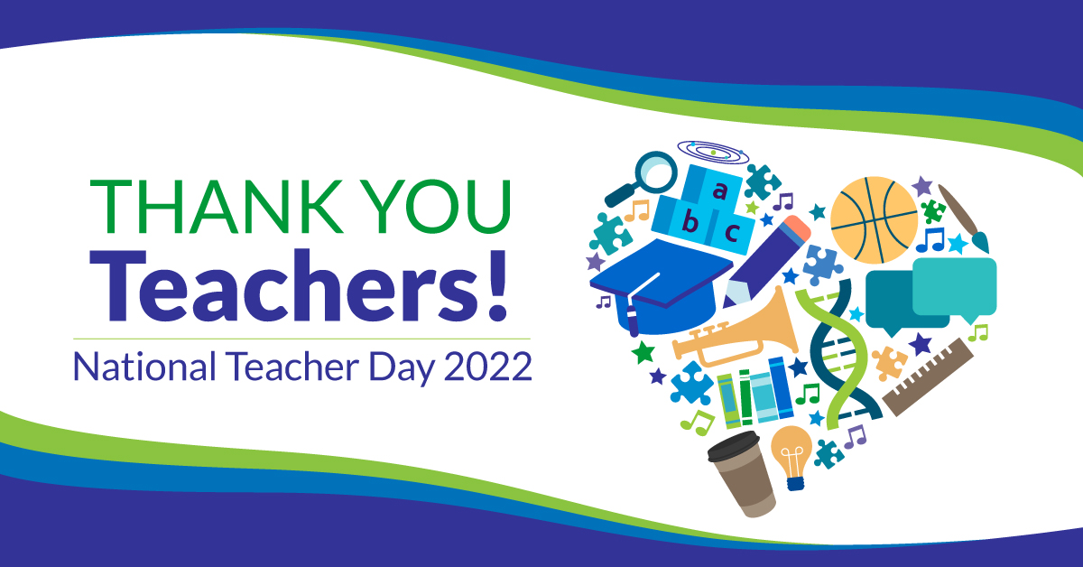 Teachers impact the lives of students not just for a semester or a year, but often for a lifetime. Whether a past educator made a difference in your life, or you know a teacher who's making a positive mark on the world today, be sure to #ThankATeacher today! #NationalTeacherDay