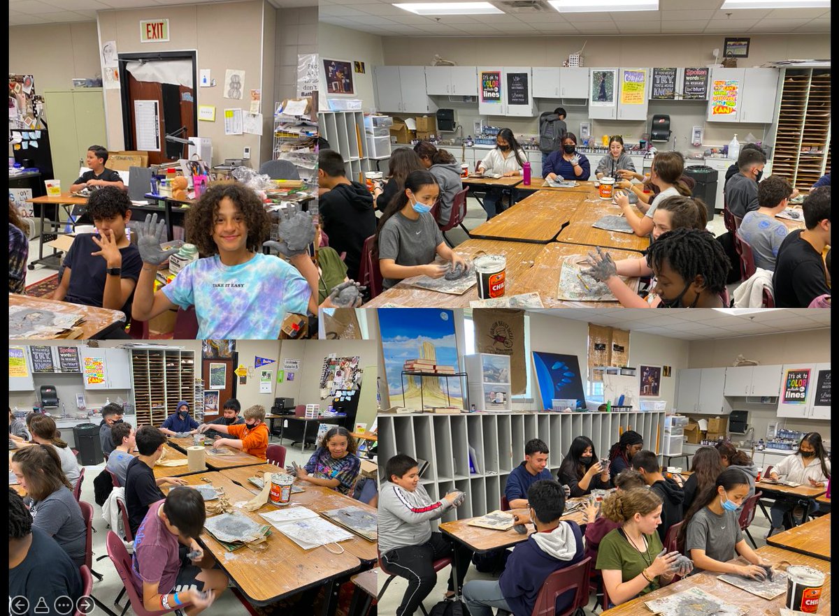 FergusonjJim's tweet photo. Clay time at the Huff!!
#HFMS
#huffinesmiddleschool
#HuffinesArt
#Artclassrules
#LISD https://t.co/oUBhK0CfOA