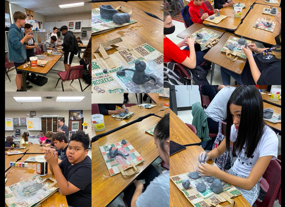 FergusonjJim's tweet photo. Clay time at the Huff!!
#HFMS
#huffinesmiddleschool
#HuffinesArt
#Artclassrules
#LISD https://t.co/oUBhK0CfOA