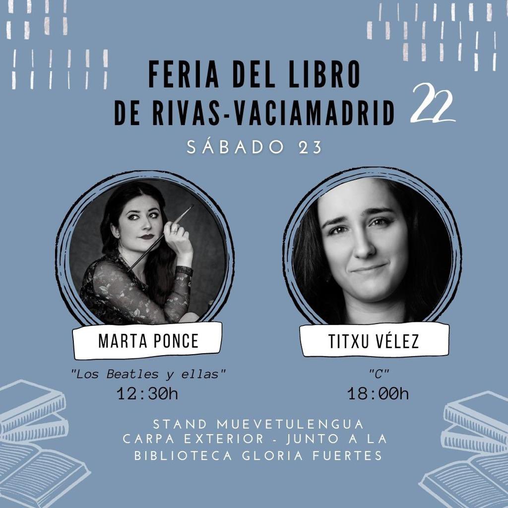 ESTE SABADO 23 DE ABRIL #DiaDelLibro estaré firmando #C a las 18h en la Feria del Libro de RIVAS en el stand de <a href="/MueveTuLengua_/">MueveTuLengua</a>  ¡OS ESPERO!