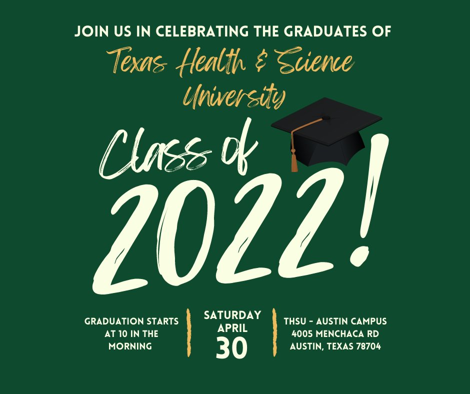 TexasHSU's tweet photo. Location Update: 4005 Menchaca Rd, Austin, TX 78704

Join us for the 2022 Spring Graduation Ceremony on April 30th, 2022. The celebration begins at 10 am!

RSVP at: https://t.co/d4JJBgTAMP https://t.co/3MKEEN8h2c