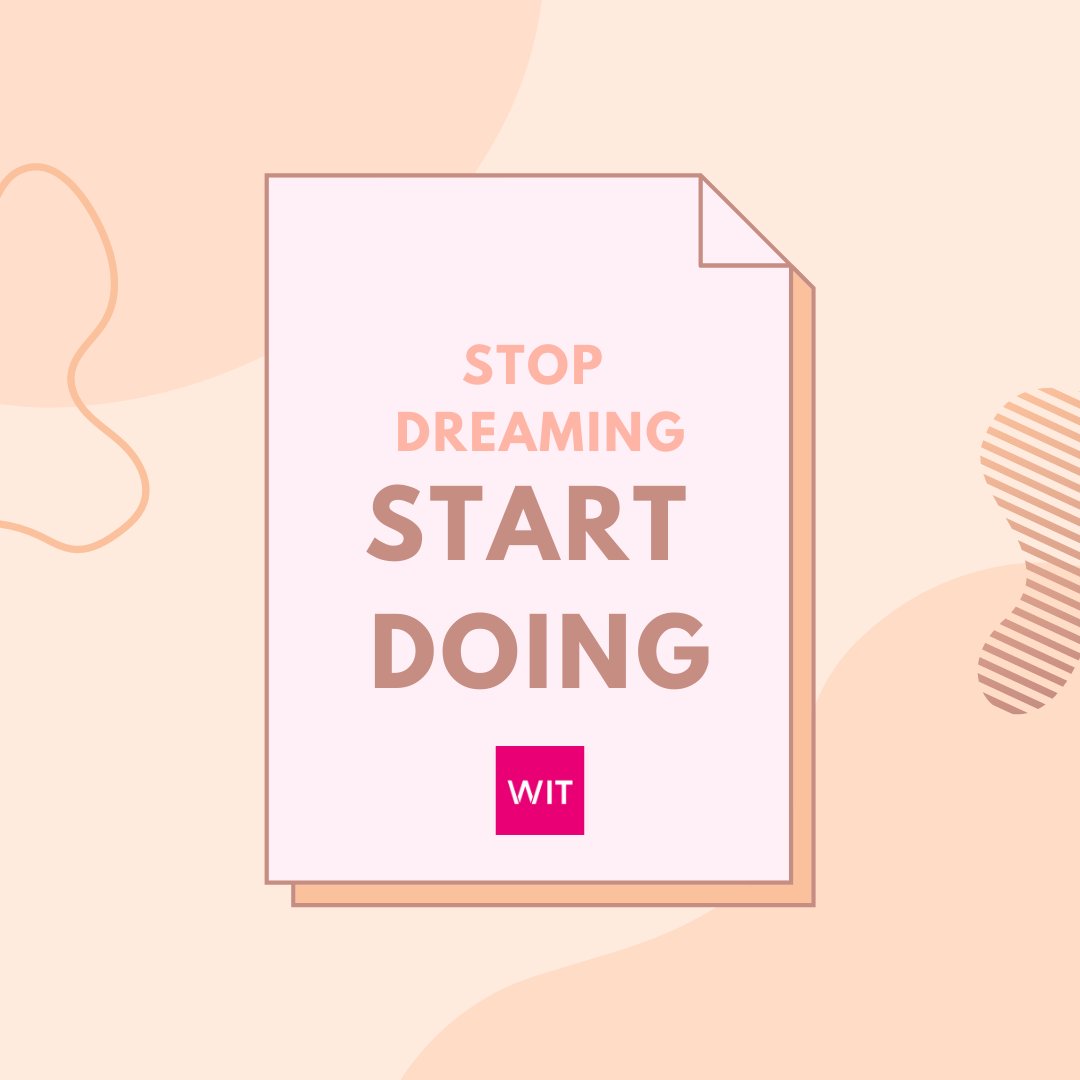 #DailyReminder: Stop dreaming. Start doing. 💪