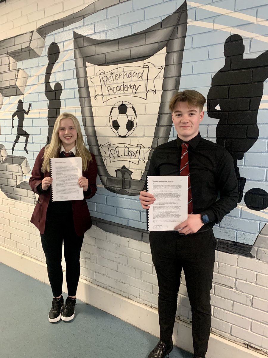 PePeterhead's tweet photo. Congratulations to our advanced higher PE pupils completing their projects today. Great work from two incredibly committed pupils. https://t.co/xXNkTylCXT