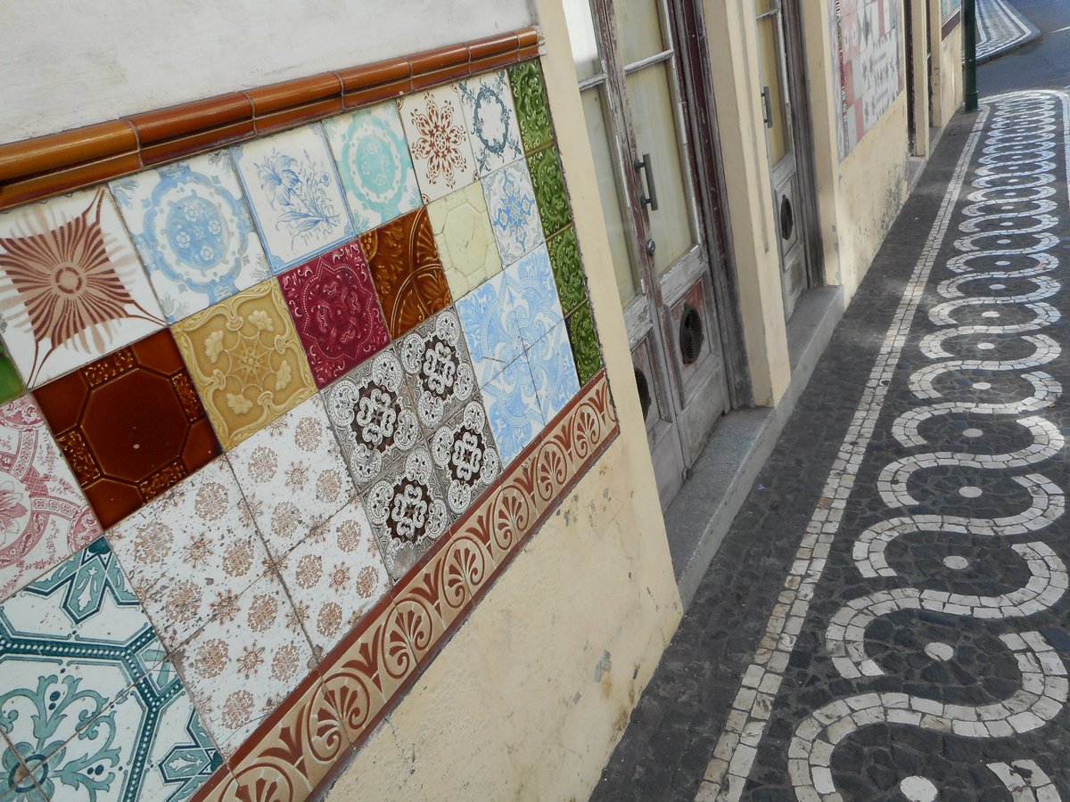 The visual delight of a whimsical street in Ponta Delgada, São Miguel, Azores.