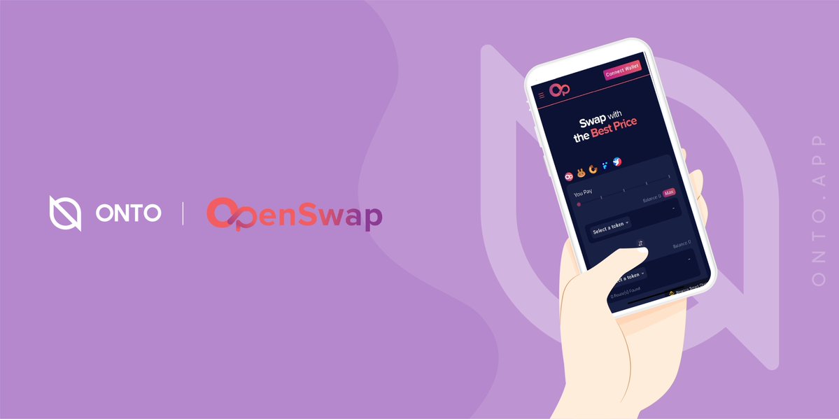 🔥We are excited to integrate <a href="/openswapdex/">OpenSwap 🌉</a> $OSWAP, a next-gen #DEX offering zero slippage swaps, and a single asset #crosschainbridge!

#ONTO users can now enjoy synthetics-free cross-chain swaps with #OpenSwap via #ONTOWallet &amp; #ONTOWeb! 🙌

Try it out 👉 onto.app