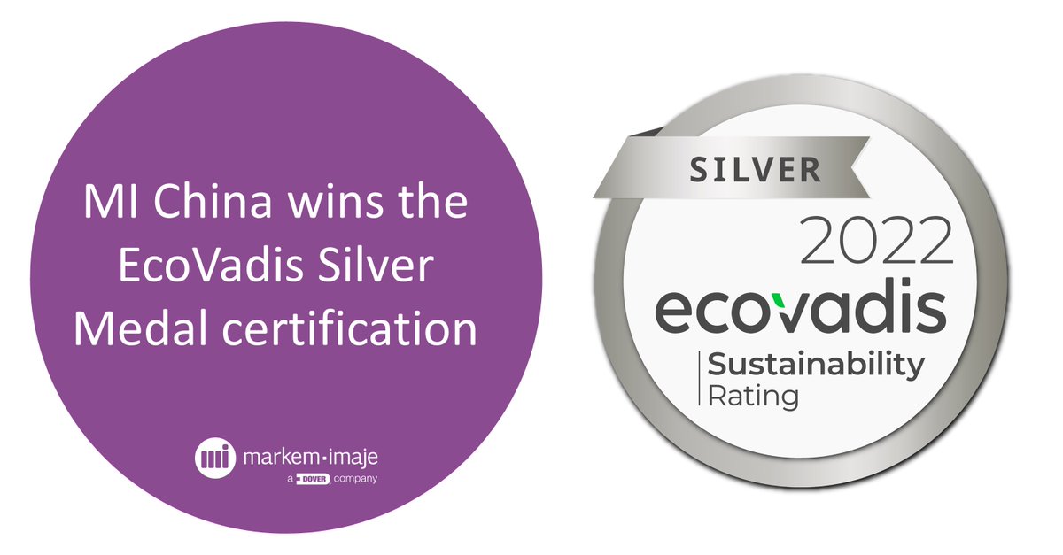 In continuity with our #CSR program, MI China was assessed for the first time by #EcoVadis. MI has scored a Silver Medal 🥈. Congratulations to our local team on this award, which positions MI China among the 11% of companies within our category 👏. #markemimaje #sustainability
