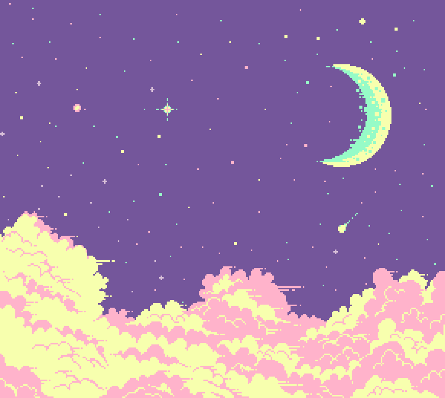 an_tonio0's tweet photo. Night sky 💫 
#pixelart  #ドット絵 https://t.co/8Tr0ebgA7a