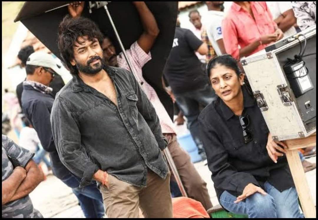 SuriyaFConline's tweet photo. Whatever it may be, it's very proud for all of us. Sending the Epic Wishes to our Epic director @Sudha_Kongara mam for ur NXT biggie.! 

@Suriya_offl #VaadiVaasal 
#EtharkkumThunindhavan https://t.co/SrCTdyUimK
