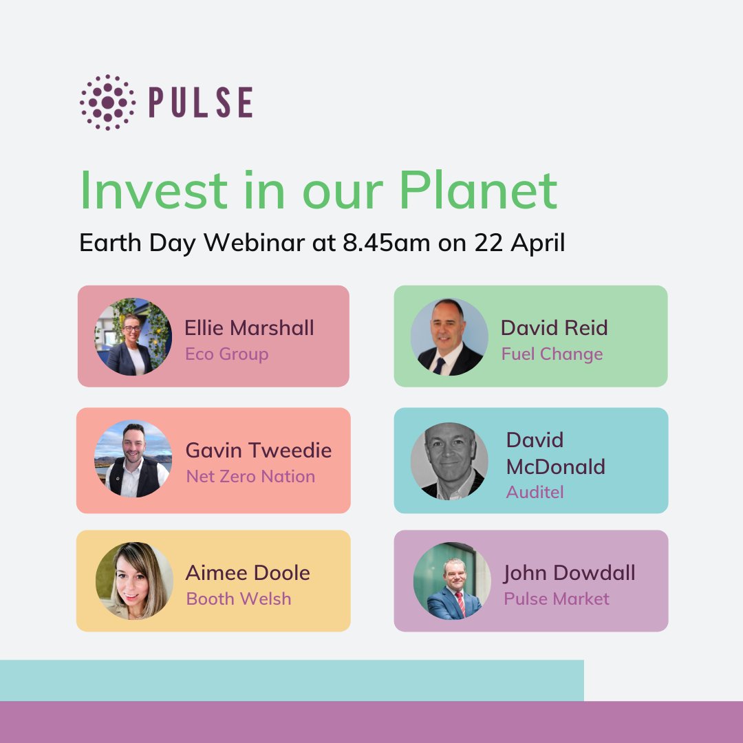 PulseMarketBuzz's tweet photo. 🌍Less than one day to go until #earthday2022. And less than one day until the 'Invest in our Planet' webinar. We can't wait!  Hear from 6 inspiring speakers on the panel - all with a common goal to tackle climate change.
👉Sign up here: https://t.co/ehe4dIl0gp https://t.co/nSIfJ9lfEE