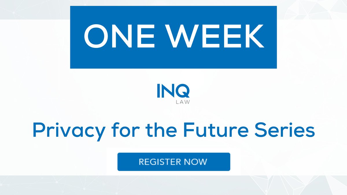 INQLaw's tweet photo. If #digitaltechnologies are vital for your business, you work with #crossborder partners, or you want guidance on emerging #privacy &amp; #data issues in #clinicalresearch, visit https://t.co/pCTg5YNxDW to learn more. https://t.co/yJJ9cx1dIX