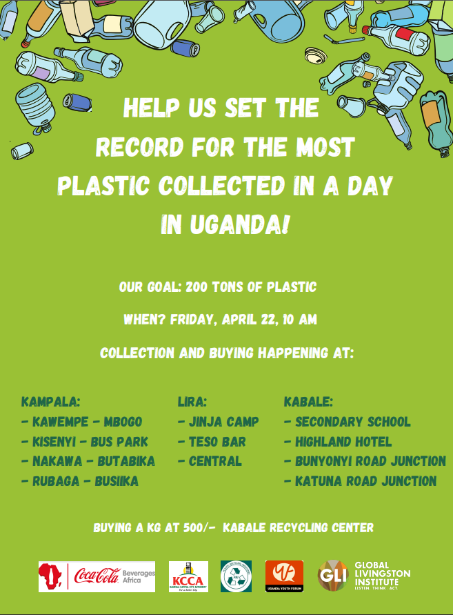 CocaColaBevUg's tweet photo. The Earth does not belong to anyone, but rather to all of its inhabitants.
Join us to celebrate and protect the environment this Friday the 22nd April and help us hit a new Plastic collection record for Uganda
#RethinkPlastic #EarthHOUR2022 #RecycleUg #happyearthday๐ https://t.co/Hvy6yy04O3