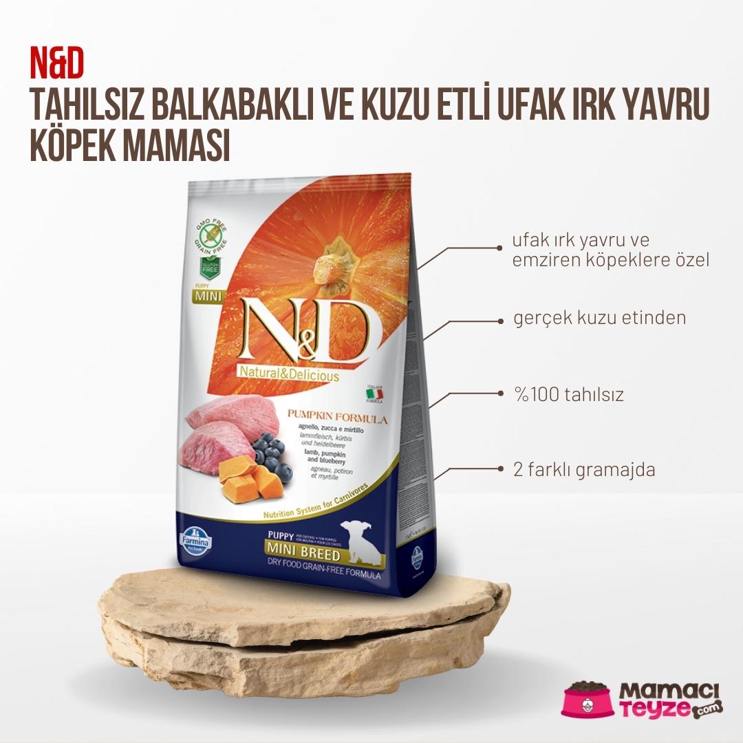 Günün Ürünü: N&amp;D Pumpkin Tahılsız Bal Kabaklı Kuzu Etli Yaban Mersinli Küçük Irk Yavru Köpek Maması
---
%100 Kuzu etli
%100 tahılsız
Hem yavru hem de emziren köpeklere özel
2 farklı ambalaj
---
#nd #yavruköpekmaması