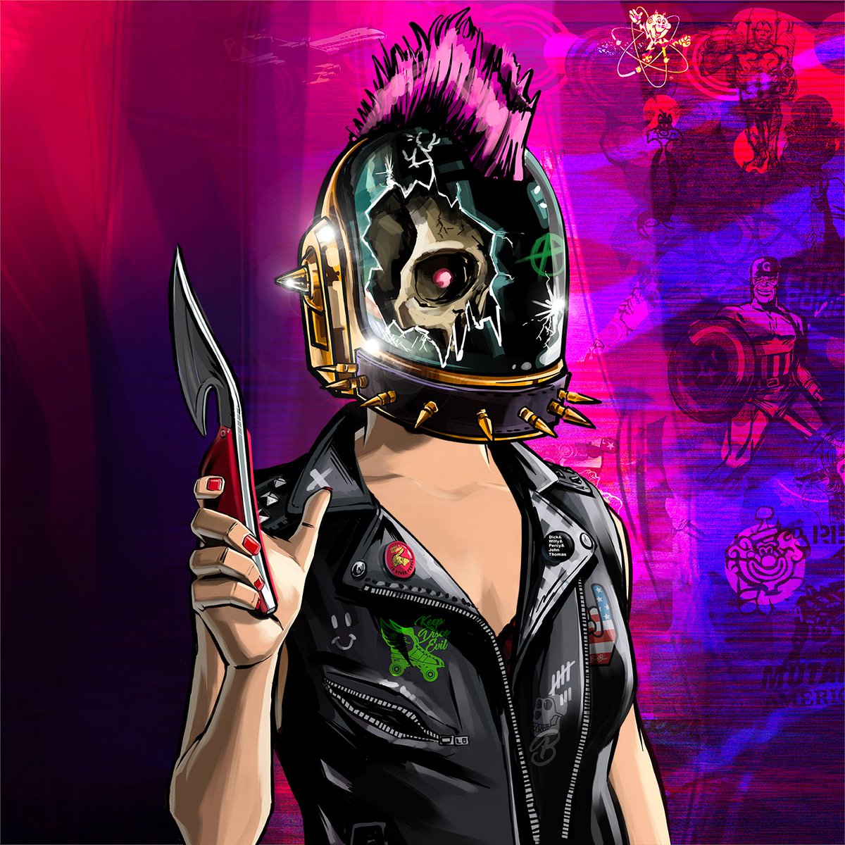 This Zombie Punk Helmet trait be absolutely 🔥. What do we rate it on a scale of 1 to 10?

#SneakPeek #FearCityGang