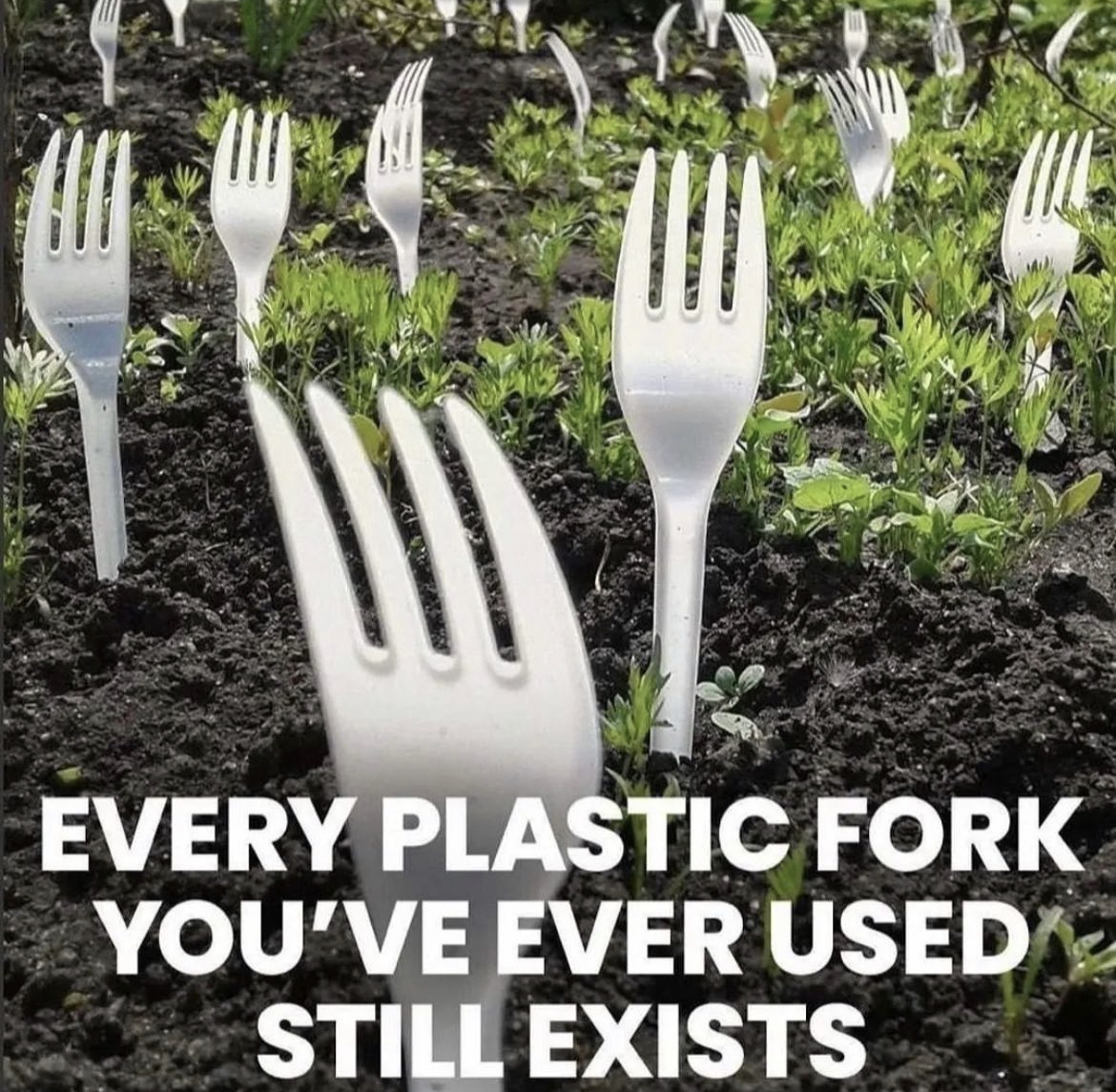 DebbieatEMA's tweet image. Single-use utensils can take up to 1,000 years to decompose.

Are a few minutes of convenience worth it? 

#PlasticPollution #EarthWeek #EarthDay @green4ema
