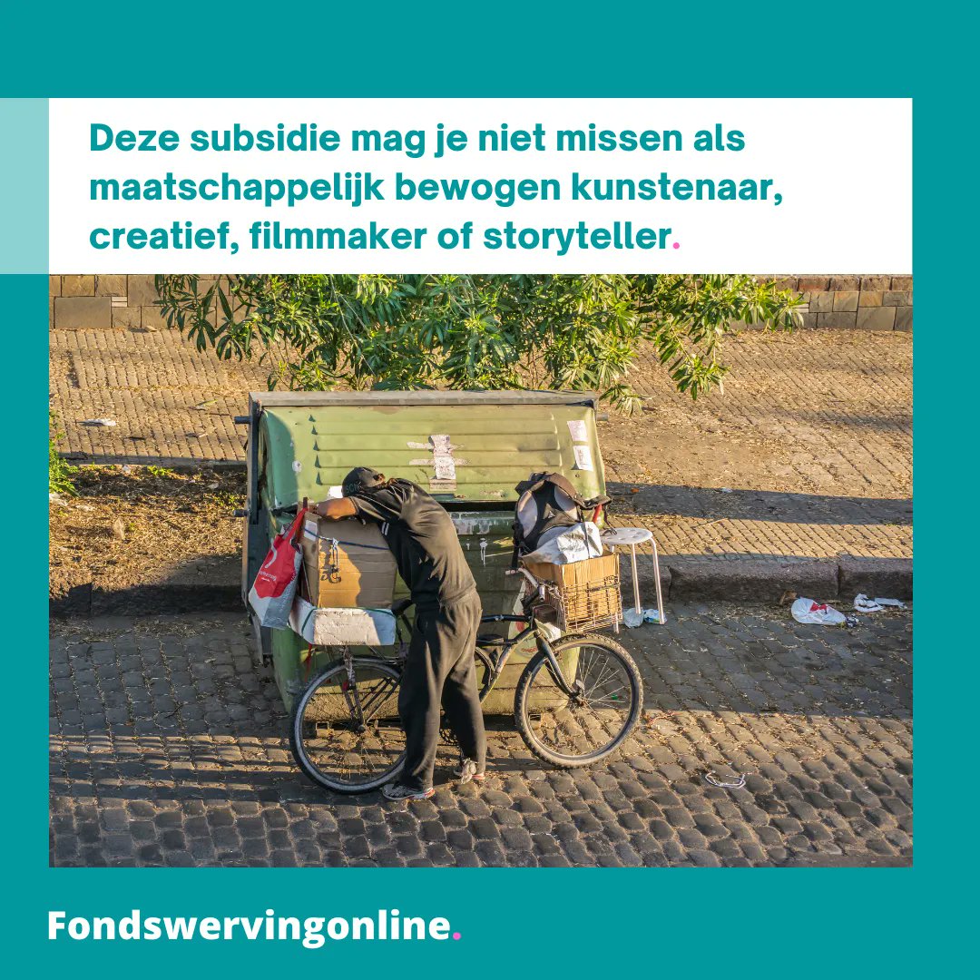 TenPages's tweet image. DEZE SUBSIDIE MAG JE NIET MISSEN ALS MAATSCHAPPELIJK BEWOGEN KUNSTENAAR, CREATIEF, FILMMAKER OF STORYTELLER 😍
Internationale subsidie om via film of nieuwe media een verhaal te vertellen over een vorm van ongelijkheid: buff.ly/3rGb3Cg
#subsidie #fondsen #kunst #film
