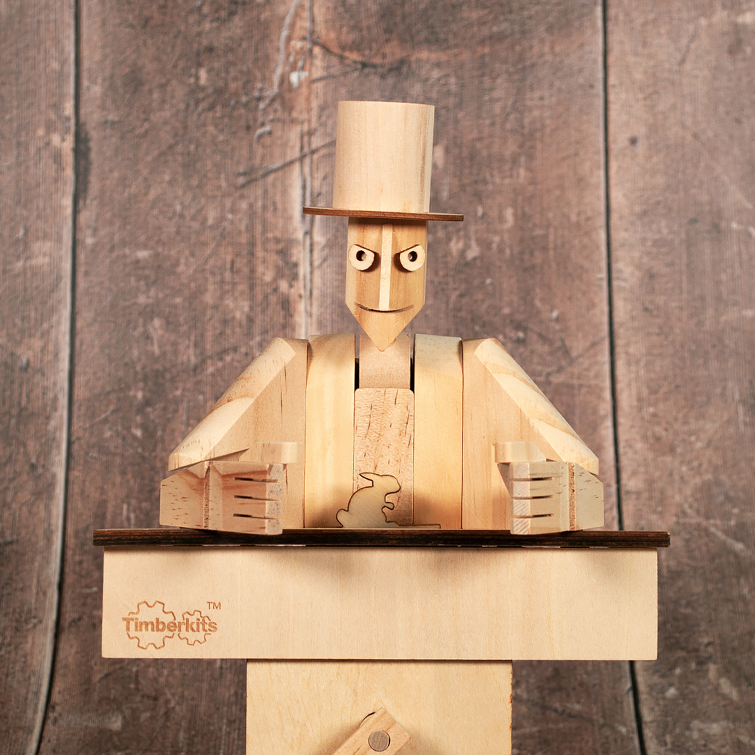 timber_kits's tweet photo. Do you believe in magic? If you didn't then, you will now! Our Magician kit really demonstrates the magic of movement as it reveals a surprise when he moves his hands 🎩 https://t.co/osy2a24ulE