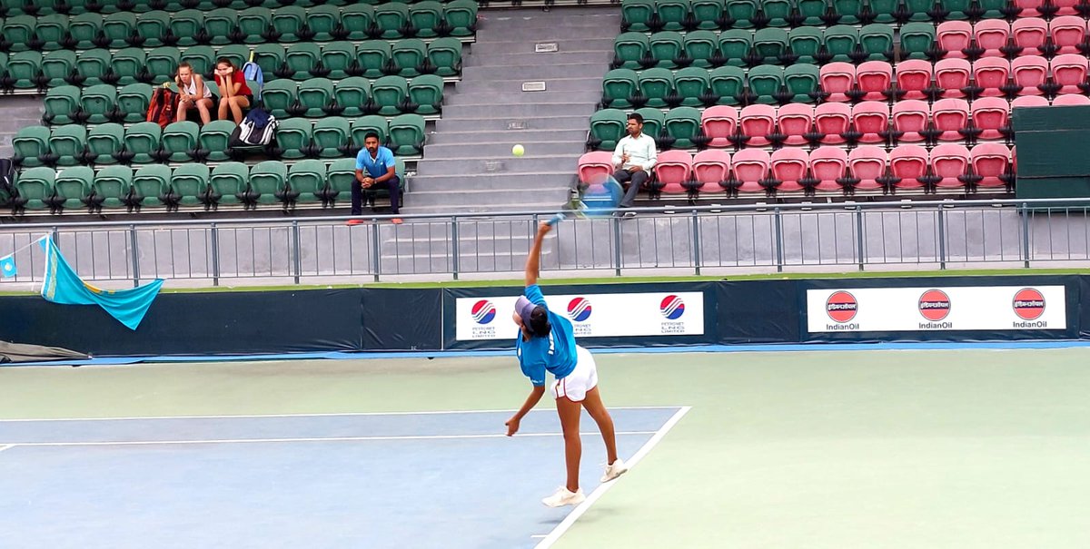 AITA__Tennis's tweet photo. The Host knocked out Kazakhstan , meets Australia in the Semi-final 🎾🇮🇳
#WJTC
#U14_Girls'
#Asia_Oceania_Final_Qualifying https://t.co/M1erU7SSTy
