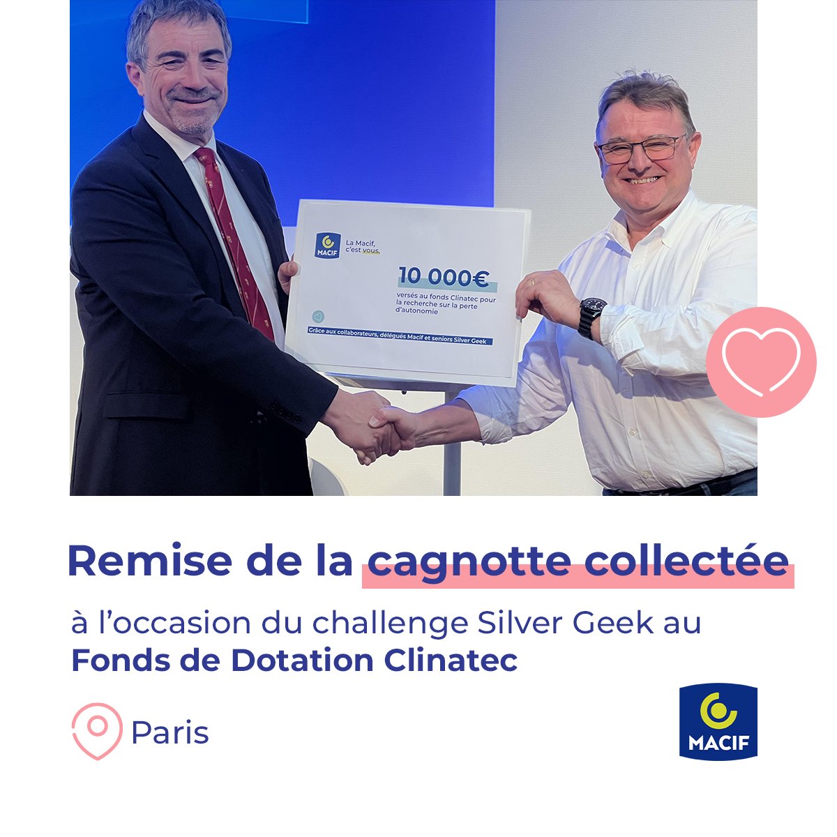 #Engagement 🫶
🎳Fin du challenge Wii bowling organisé par la #Macif dans le cadre de son partenariat avec <a href="/SilverGeekFr/">Silver Geek</a> et @uniscite !
Les points marqués par les participants ont permis d’alimenter une cagnotte de 10 000 € au profit du Fonds de dotation <a href="/ClinatecFDD/">FDD Clinatec</a> 👏