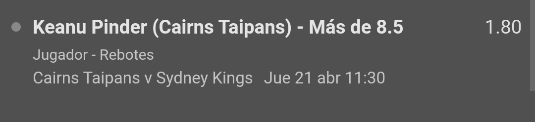 Santipspicks's tweet photo. @KeanuPinder28 over 8.5 Reb.
#NBL    #NBLFantasy #nblpick #playerprops #nblplayer #FreePick #apuestasdeportivas #bettingtips #bettingsports #bettingexpert https://t.co/MQn3M8cizN