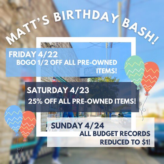 It’s <a href="/GravityMatt/">Matt Keen (he/him)</a>’s birthday weekend! Come get in a dig and tell him he’s old.