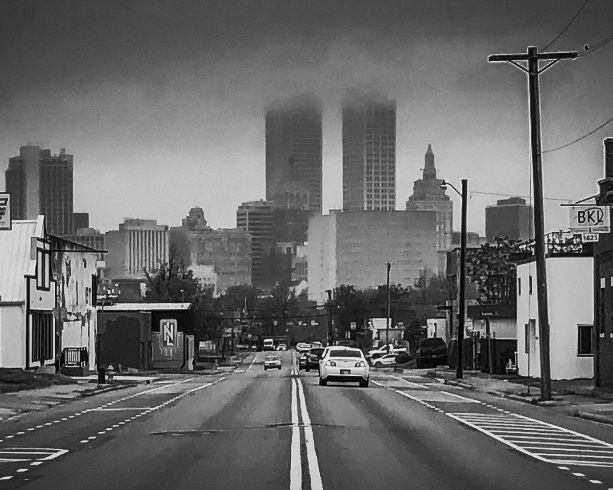 918Shiner's tweet photo. Tulsa got a vibe this morning. 
#tulsaoklahoma #tulsa #gloomyday #photography #cityscape #shootlife #outcastscreative https://t.co/Ji9gaQHVom
