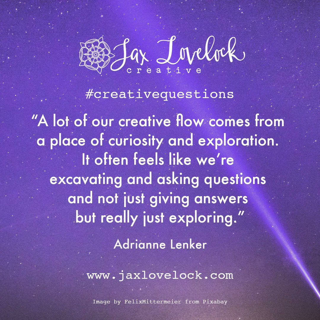 “A lot of our creative flow comes from a place of curiosity and exploration...”
Adrianne Lenker
Building the Conditions for Creative Change
jaxlovelock.com

#creativequestions #awakeningcreativity #creativestory #creativeconnections #creativeempowerment