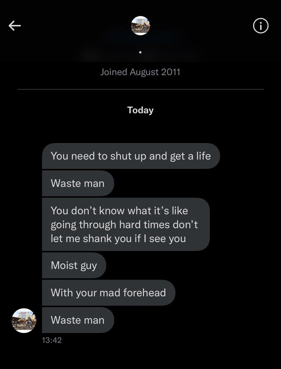 Kwajotweneboa's tweet photo. Threatening to stab me when you see me because you disagree with my tweets is very unhinged … https://t.co/CdOQHyO9pF